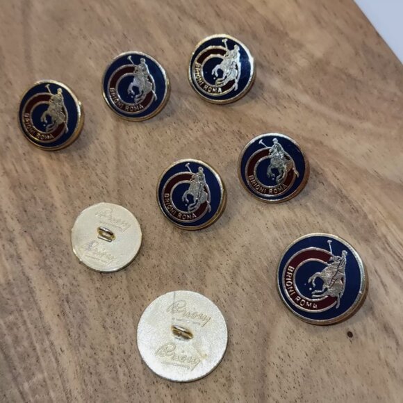 8 Brioni Roma Brass Polo Sport Coat Blazer Replacement Buttons - Picture 4 of 4